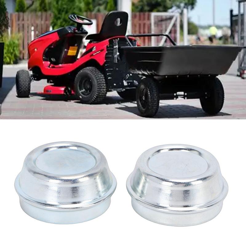 2pcs 48mm Trailer Hub Dust Cap Galvanized Steel Trailer Wheel Hub Grease Cover Replacement for Alko Trailer Wheel Hub
