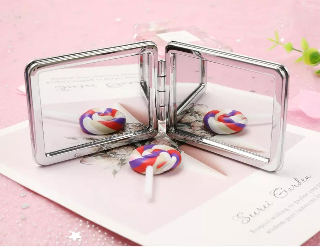 Specchietto Da Trucco Pieghevole Vintage A Forma Di Farfalla, Tascabile, Doppia Faccia Con Lente Normale E Ingrandimento - Perfetto Per Viaggi E Ritocchi Veloci
