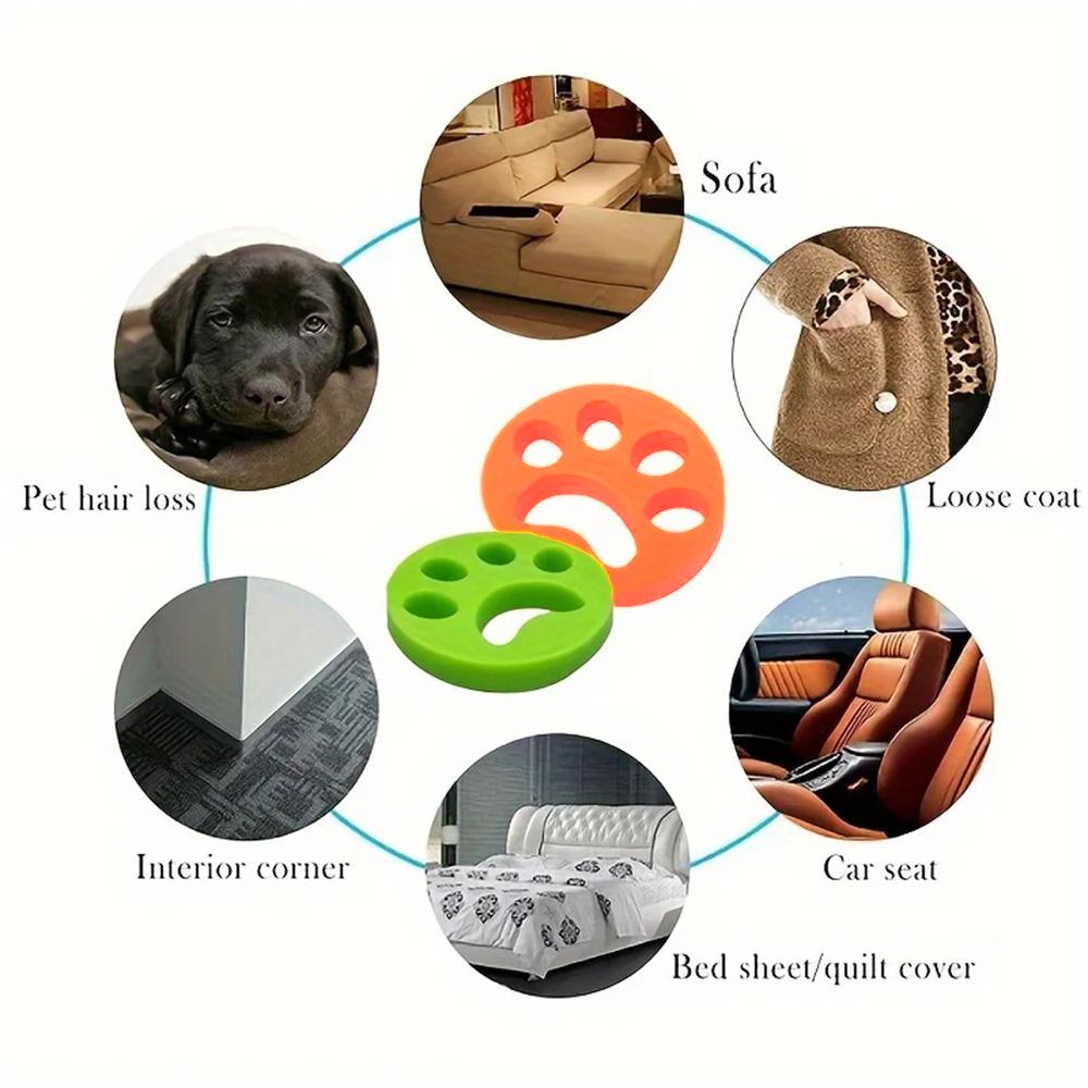 1/2/4pcs Reusable Pet Hair Remover for Laundry Washing Machine Cat Dog Lint Remover Fur Catcher Clothes Cleaning Dryer Accessory