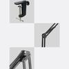 LED Faltbare Langarm Augenschutz Lese-Schreibtischlampe USB Lese-Arbeitsplatzleuchte mit Klemme Upgrade 12W Schwarz