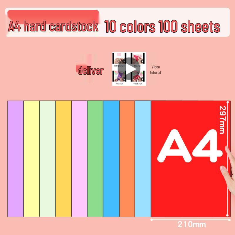 A4 Buntes Kartonpapier: Dickes Bastelpapier für DIY & Kindergarten-Bastelprojekte