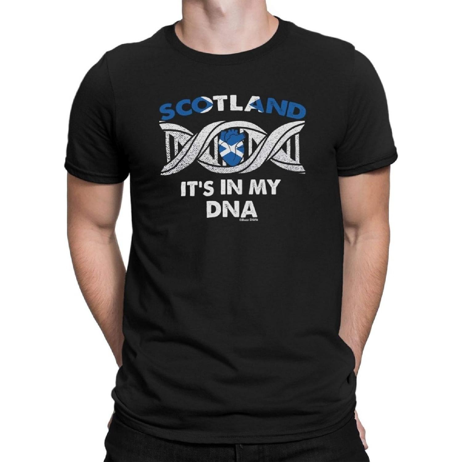 buzz shirts Scotland It s in My DNA - Mens Organic Cotton Patriotic T-Shirt S