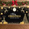 Festive Banner Clock Accent Christmas Banner Happy New Year Background Reindeer Design New Year Background For Family Reunion