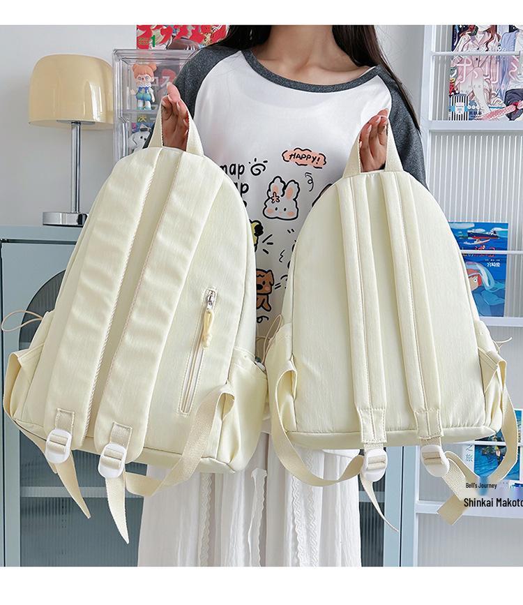 Japanese Style Girls' School Backpack: Versatile, Large Capacity, Fresh & Cute for Grades 3-6 & Junior High.
