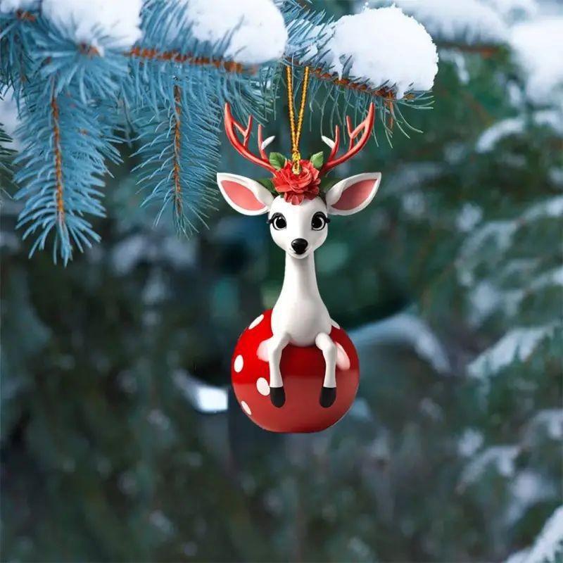 

Adorable Cartoon Deer Car Decoration Accessory With Colorful Acrylic Design 1