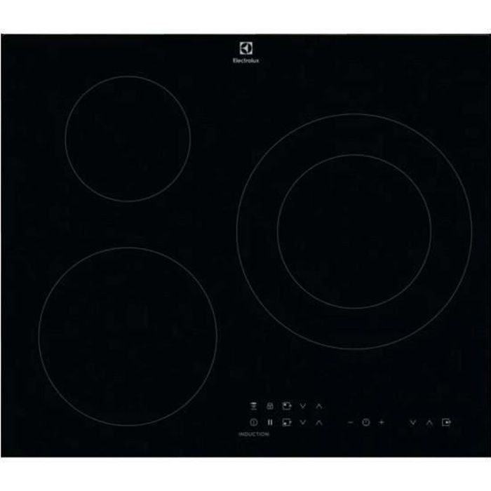 Plaque à Induction - Electrolux - LIT60336C - 3 zones de cuisson - Touch Control - Arrêt Automatique