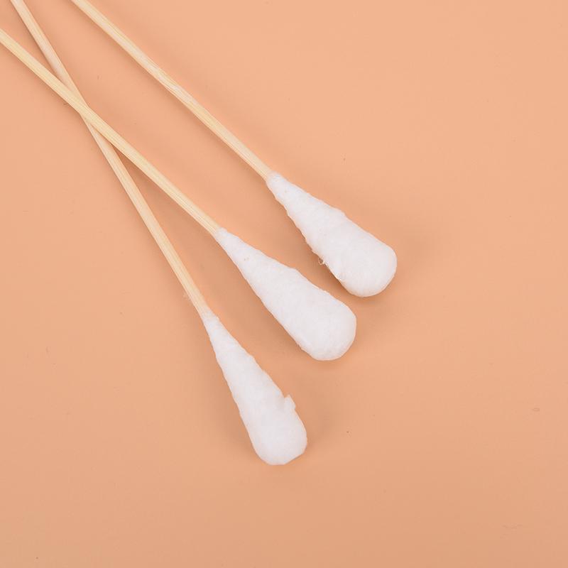 20 Pcs 20Cm Wood Cotton Swab Health Medical Clean Sticks Buds Wood Cotton Head