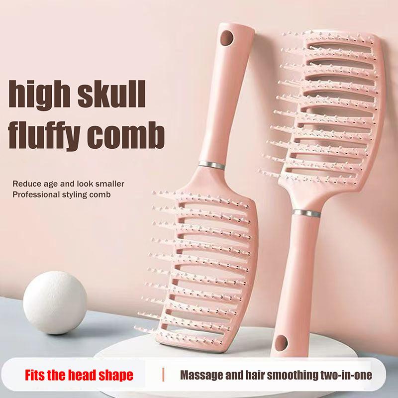 Detangling Hair Brush With Air Cushion, Anti-Static Styling Comb For Wigs & Curly Hair, Reduces Hair Loss & Boosts Root Volume