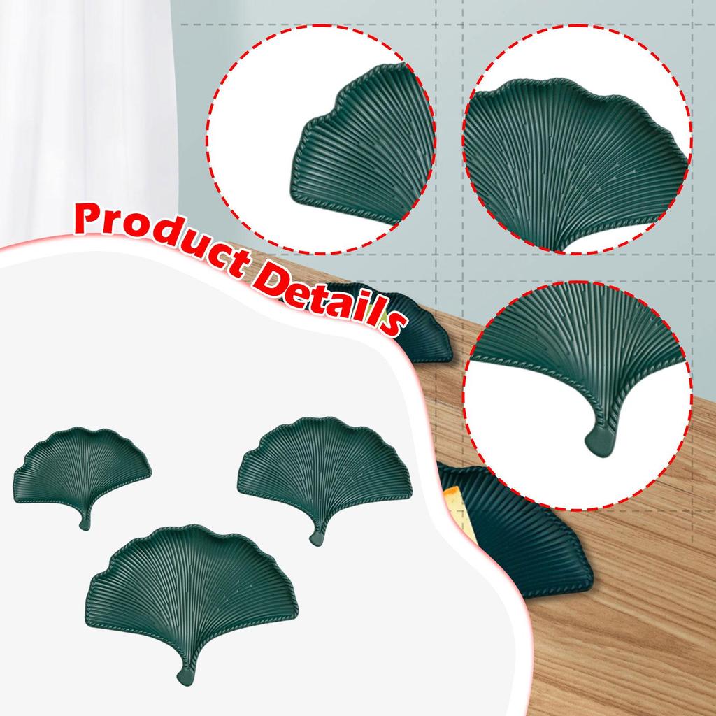 3 Pieces Ginkgo Leaf Dessert Plate Party Display Plate Rustic Decorative Tableware Luxury Decorative Snack Dish for Fall Harvest