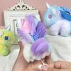 Unicorn Plush Playful Toy Keychain For Kids With Soft Fur And Aesthetic Colorful