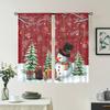 2 Pieces, Christmas Tree Snowman Snowflake Curtains -30% Blackout - Suitable for Living Room, Bedroom, Kitchen, Home Decoration
