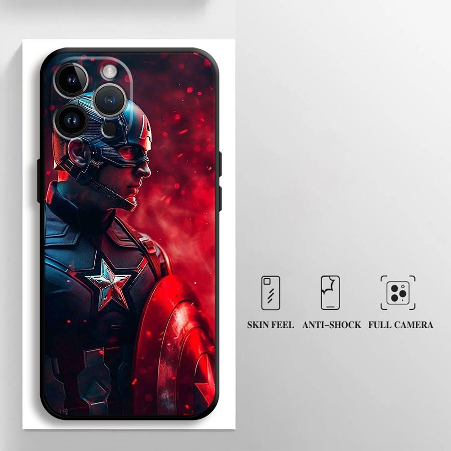 Soft Cover Case for Google Pixel 6a 9 Pro XL 6 Pro 7 Pro 8 Pro 8a 9a 7a Marvel Captain America