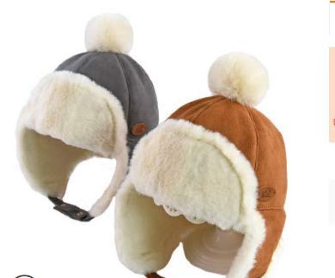 JIAHG Kids Flight Ages 6 Months 2 Years Warm Kids Hat with Ear Winter Cap for Girls and Sports Russian Khaki Cap, - Old, Flaps, Cute, Boys, Cap,