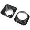 Black Wall Flange Connector ABS Exhaust Pipe Connector Fan Connection Vent Pipe Adapter  Kitchen