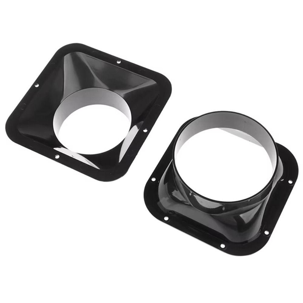 Black Wall Flange Connector ABS Exhaust Pipe Connector Fan Connection Vent Pipe Adapter  Kitchen