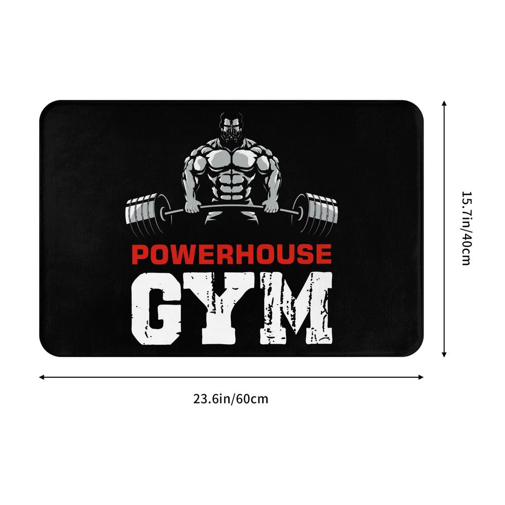 Bodybuilding Fitness Kraftzentrum Fitnessstudio Haustürmatte Rutschfest Außen Saugfähig Fußmatte Garten Garage Eingang Teppich Teppich