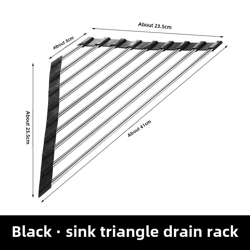 

Складная полка из нержавеющей стали для фруктов и овощей, многофункциональный органайзер для кухонной мойки