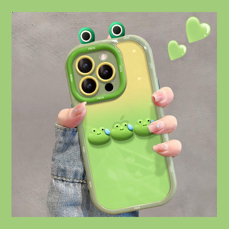 

Женская кукла-лягушка Подходит для чехла для мобильного телефона Apple 16pro Летний Xiaomi 15 Милый Смешной Oppo Huawei 13 Apple 16