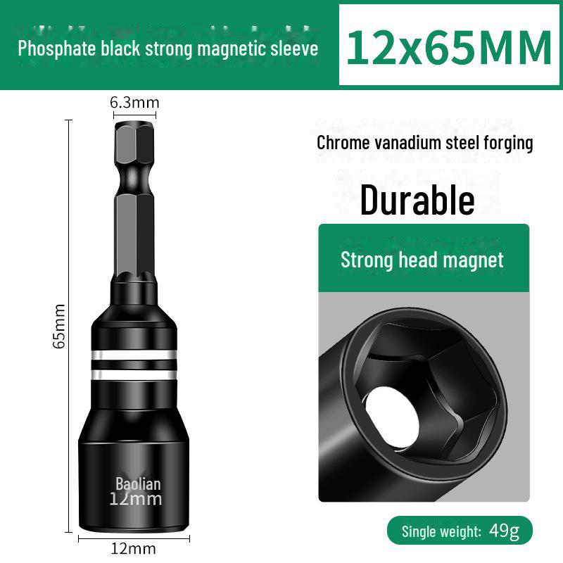 8mm Hex Magnetic Sleeve Screwdriver Head for Disassembly and Installation