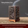 Xiangyun Copper Aromatherapy Incense Burner - Hollow Lotus Design, Three-Legged with Porous Baolian Lantern and Boshan Style.