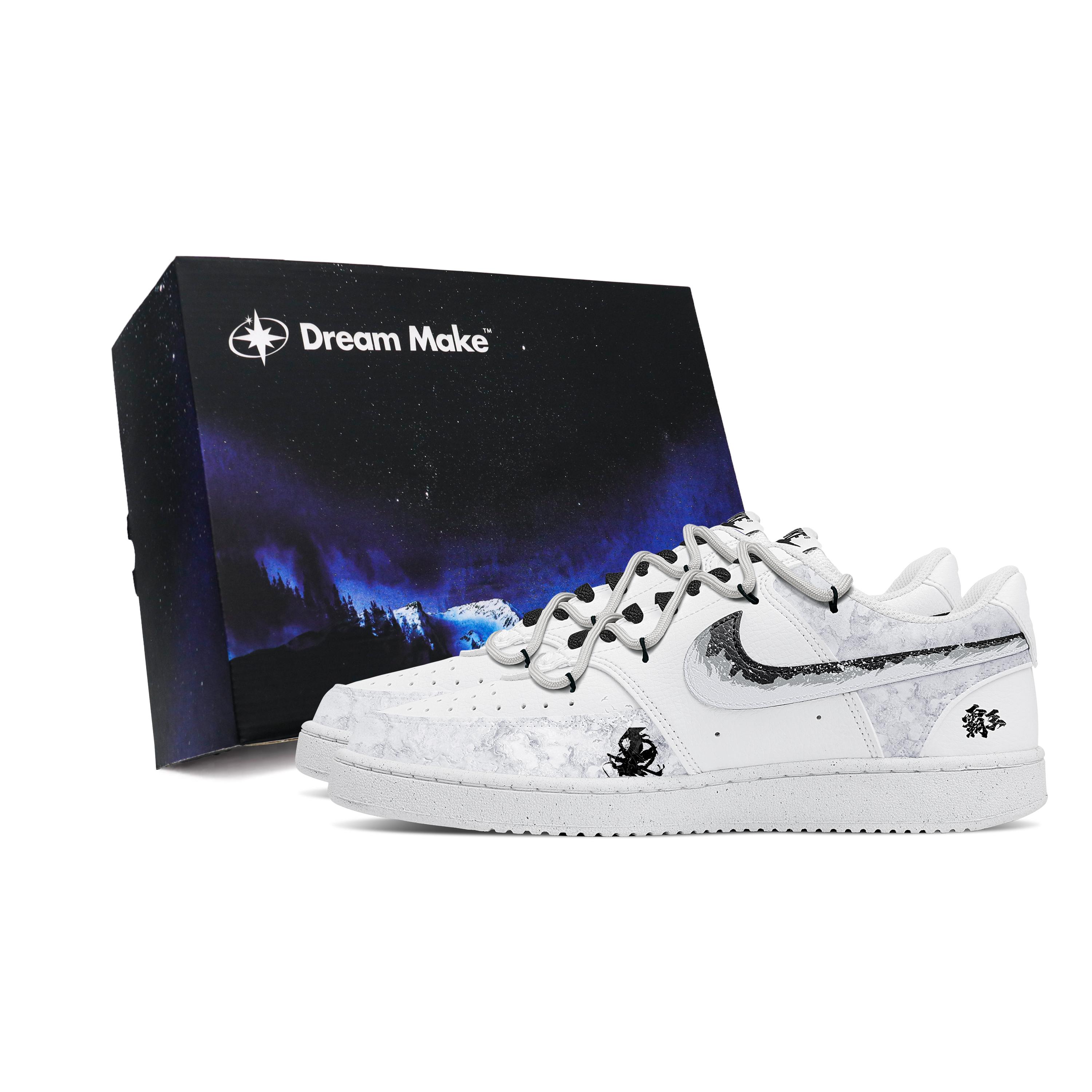 

Nike Court Vision 1 Slip Resistant Low top Skateboard Shoes Men s White DH2987-101(Team773-) 45