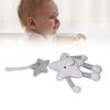 Baby Crib Mobile with Wind Chime Soft Plush Cute White Cartoon Five Pointed Star Shape Baby Crib Hanging Toy for Car Crib Trolley