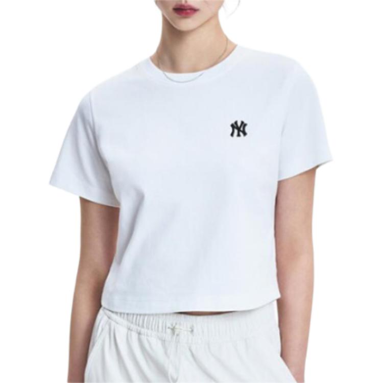 MLB New York Yankees T-shirt a maniche corte da donna Top Bianco 3FTSB0153-50WHS
