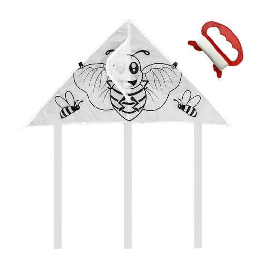 DIY Leerer Mal-Drachen für Kinder Erwachsene Tragbar Dekorieren Bemalen Weißer Drachen mit Schnur für Schulprojekte Partys