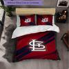 St. Louis Cardinals Pattern Microfiber 3Pcs Bedding Set Decor Duvet Cover Set For Bedroom Home Use