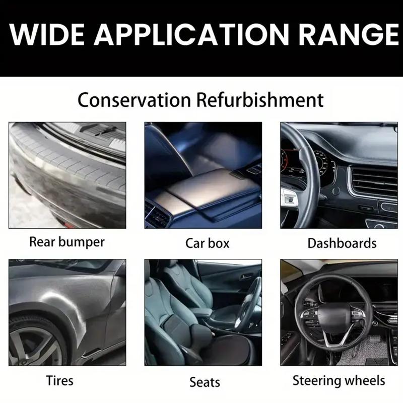 GM Plastic Repair, Rubber Black Gloss Paste, Tire Black Polish for Exterior and Interior Restoration of Cars, Bumpers, Mirrors