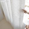 1PC LOZUJOJU French Jacquard White Translucent Sheer Curtain Comfortable Tulle for Living Room Bedroom Balcony Window Home Decor