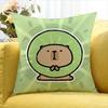 Cute Capybara Household Various Sizes Square Pillow Case For Car Home Bedchamber Decor