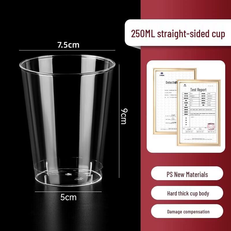 UOSO Disposable Heat-Resistant Plastic Teacups