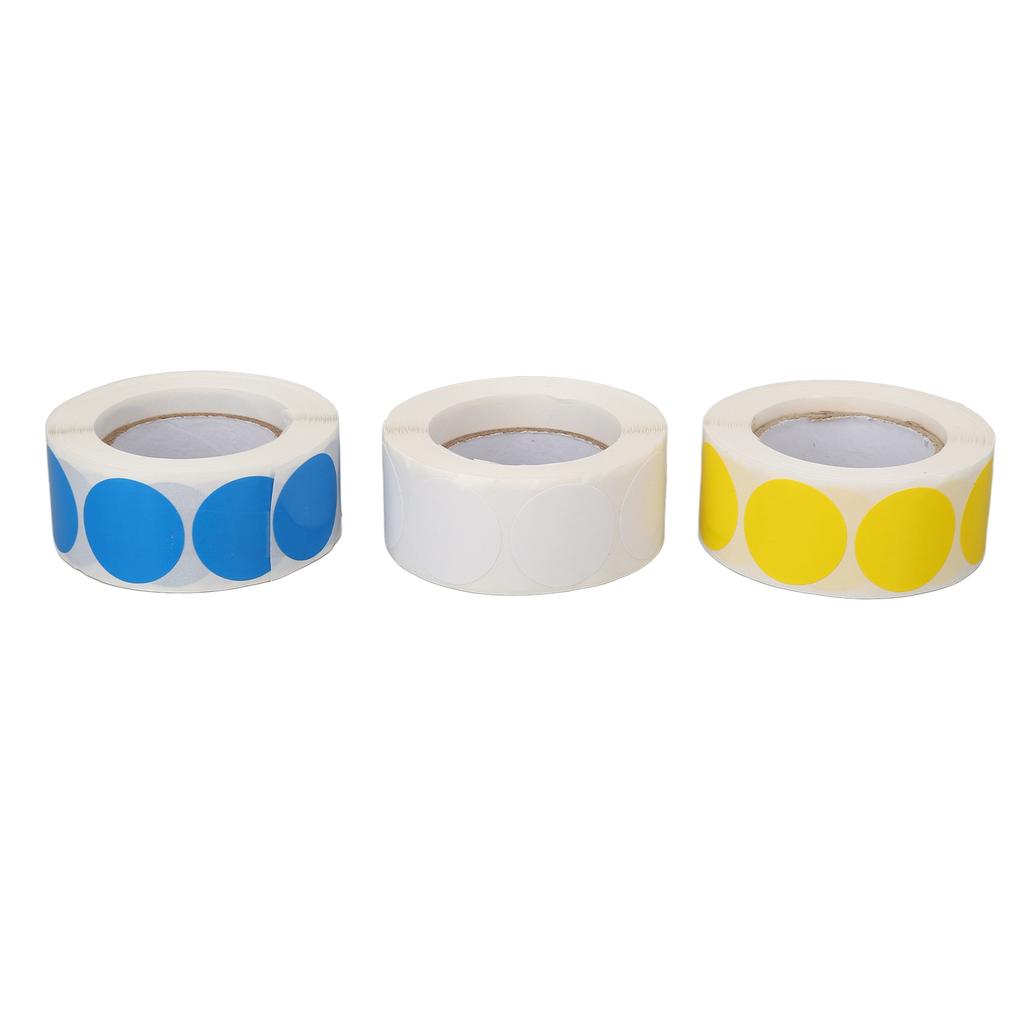 8 Roll Label Stickers Colorful Self Adhesive Circle Sticker Labels for Gift Cosmetic Essential Oil Bottle