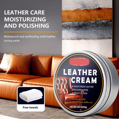 Leather Care Oil, Decontamination Cleaning, Polishing Care Wax, Leather Coloring Refurbishment Agent