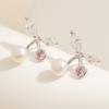 S925 Silver Pearl & Zirconia Tassel Stud Earrings - Elegant, Versatile, High-End Accessories