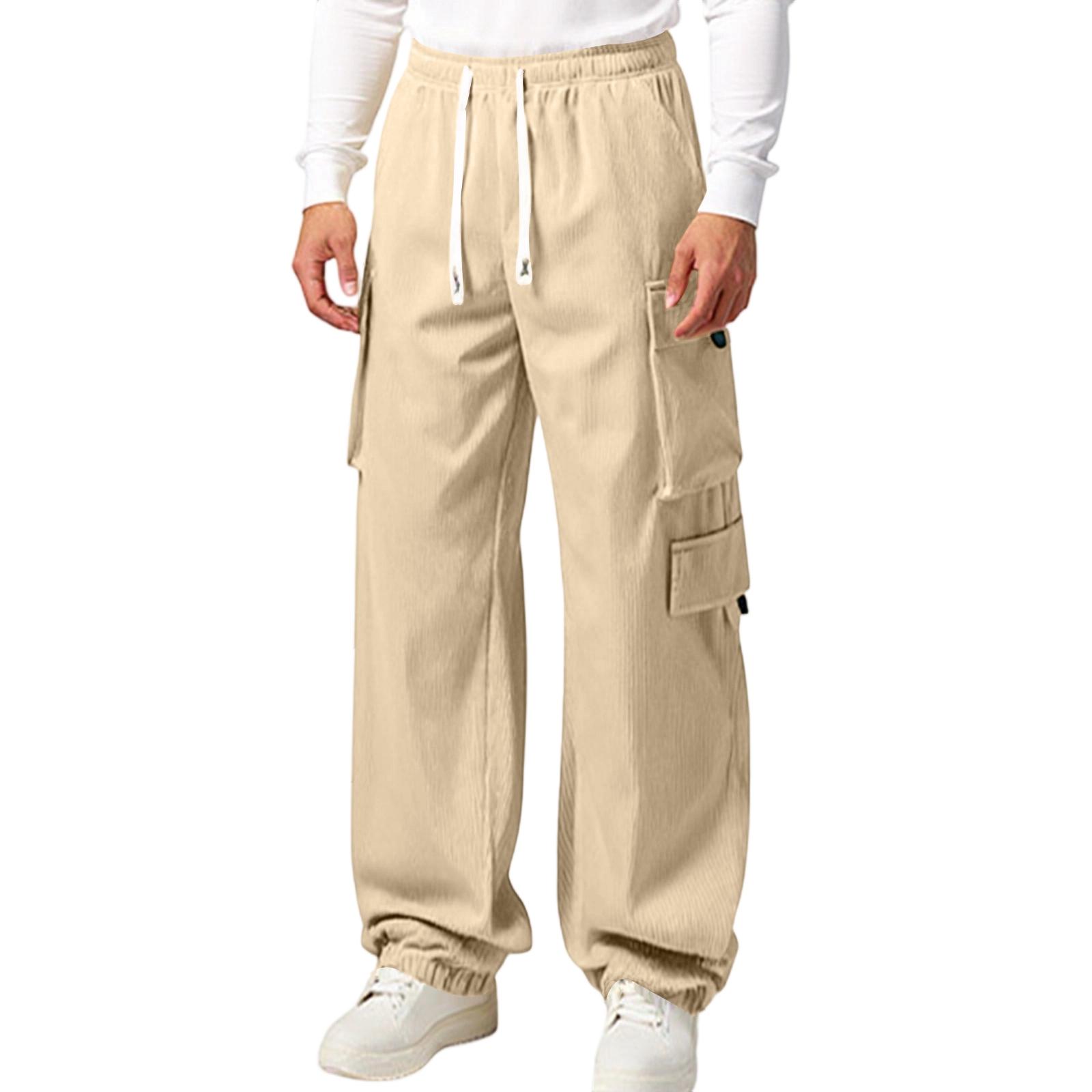 

Мужская Мода Досуг Средняя Посадка Длинный Стиль Повседневные Брюки L хаки