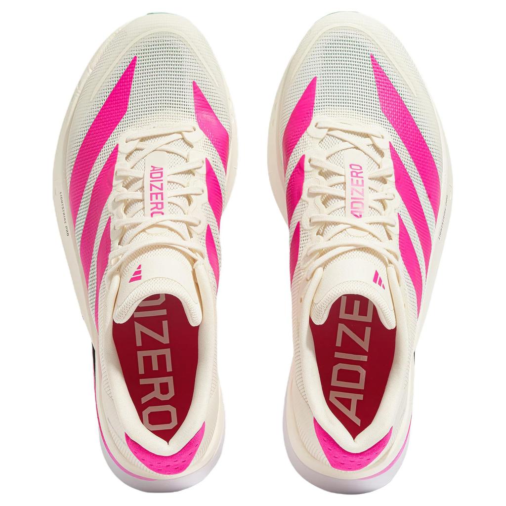 Adidas Adizero Boston 13 Classic Comfortable Slip-Resistant Durable Rebound Training Racing Running Shoes Unisex Sneakers Han-Jade-White KK1427