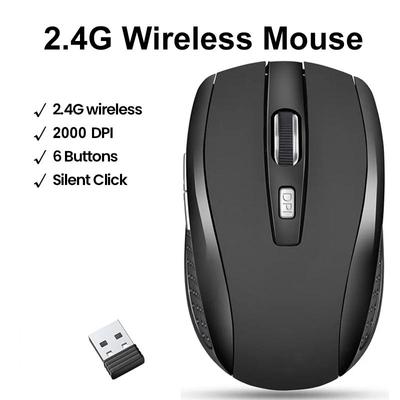 Mouse sem fio de 2,4 GHz com receptor USB Mini mouse ergonômico silencioso para PC Laptop Desktop Computador Gaming Mouse