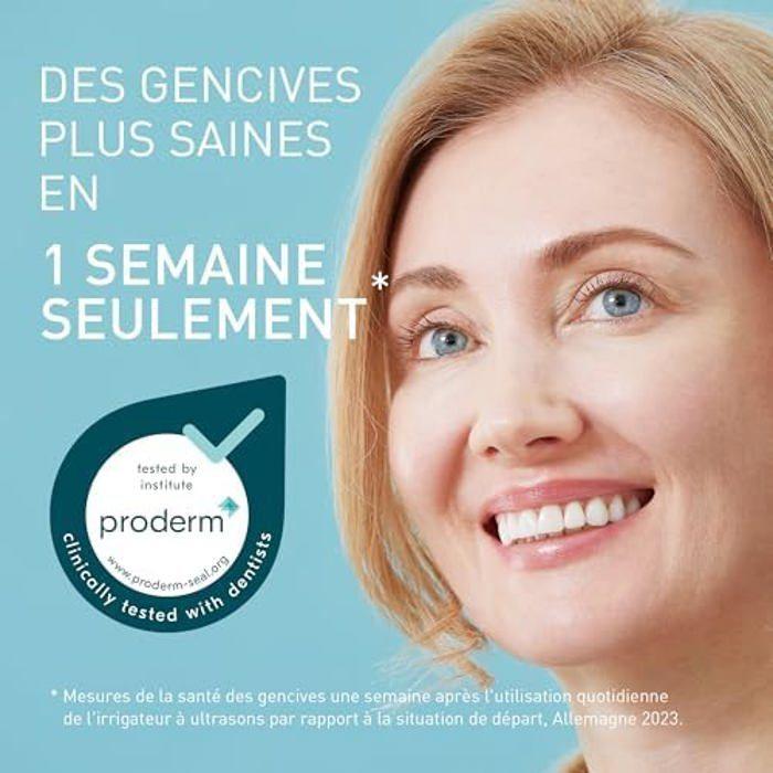 Panasonic Serie 600 Hydropulseur Dentaire Ultrasonique EW-DJ66-A303, Irrigateur Oral, 200ml, IPX7, 2 Embouts Standard, 5 Réglages