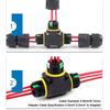 IP68 T Shape Outdoor Waterproof Connector 2/3Pin Wire Connectors Quick Push-in Terminals Connect  Electric Junction Box