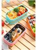 304 Stainless Steel Kids' Insulated Double-Layer Bento Lunch Box for Kindergarten or Students