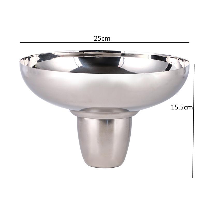 Luxuriöses Edelstahlgeschirr, runder Obstteller mit hohem Fuß, Salatschüssel, Snack-Aufbewahrungsbox, Küchendekorationsornamente
