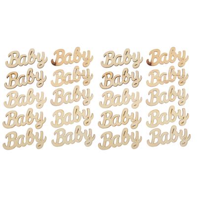 20 Pièces Bébé Lettre Pièces en Bois 90x45mm Durable Utilisation Sûre Écriture Facile Modélisation Personnalisée Bricolage Artisanat en Bois
