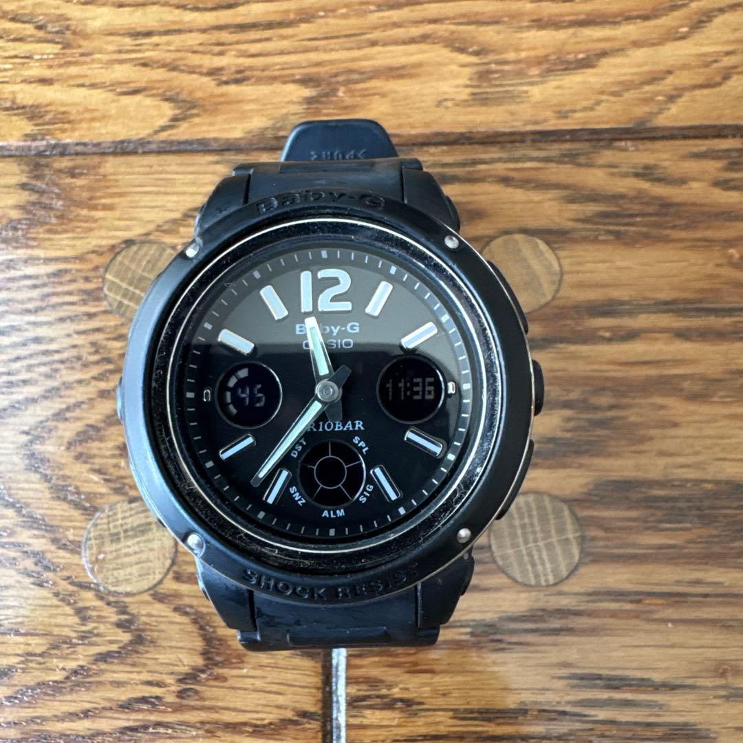 Used Casio BABY-G BGA-150 Black G-SHOCK in operation