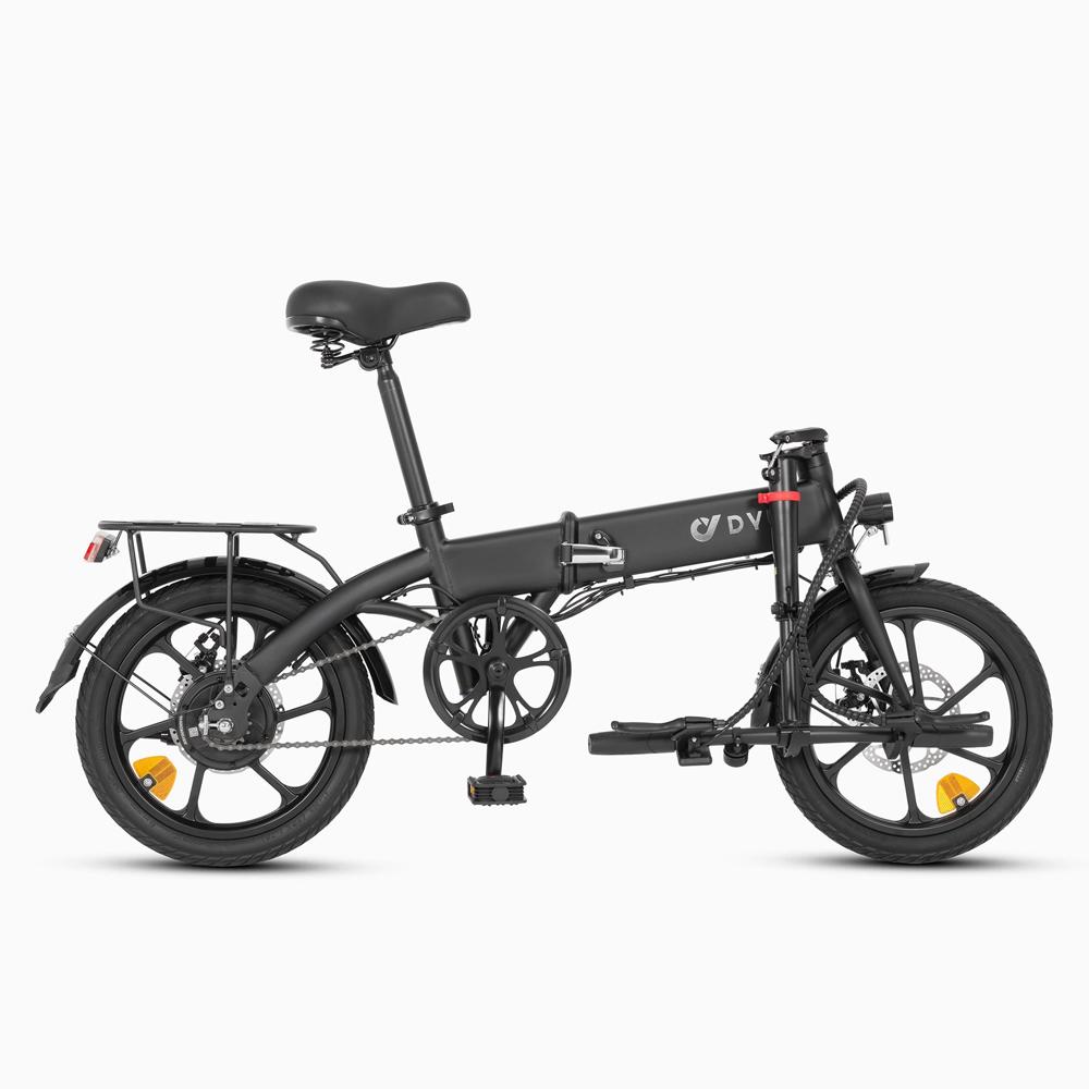 Electric Bike DYU A1F Pro 16" 250W Motor 7.5AH Max Range 60Km Load 120Kg Black