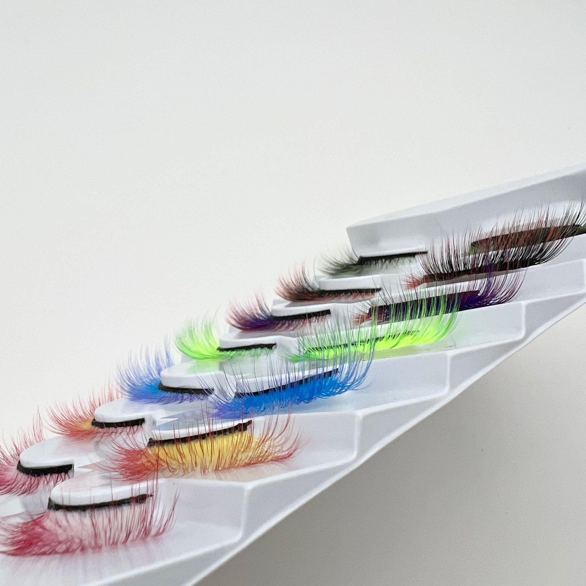 Семь звеньев градиент цвета кошачьи ресницы Рождественский сценический макияж ресницы — фото 3