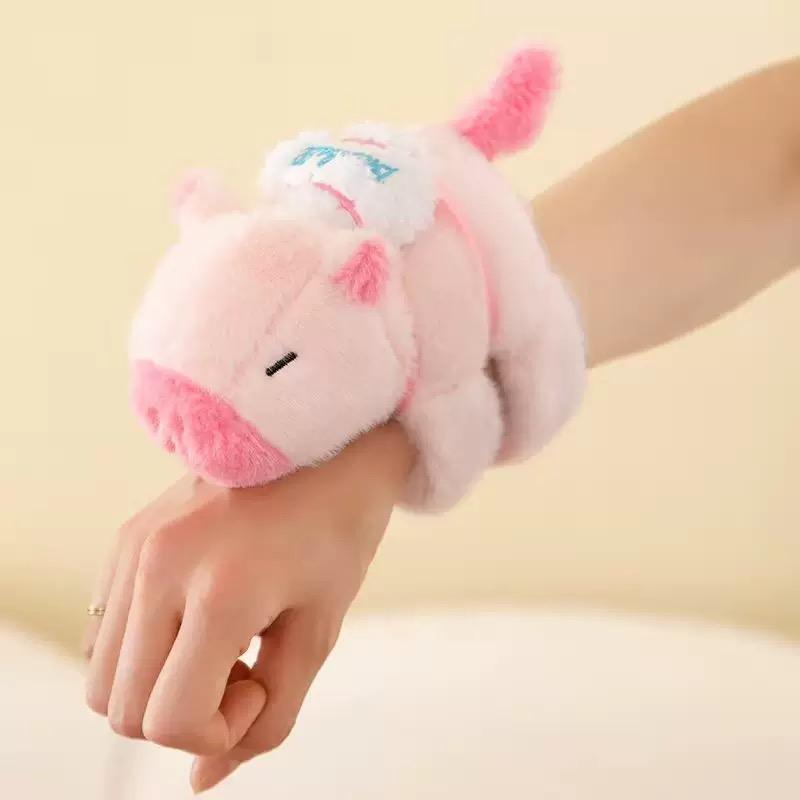 Nydelig Capybara Dyr Slap Snap Wrap Armbånd Plysj Kosedyr Kawaii Capybara Håndring Armbånd Barn Morsomme Leker