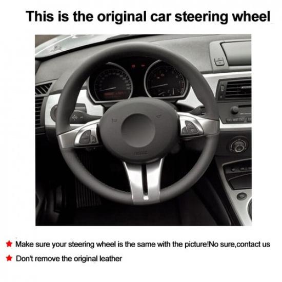 Hand Sewing Car Steering Wheel Cover For BMW Z4 2003 2004 2005 2006 2007 2008