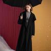 Sancai 2025 Winter Lapel Double-faced Wool Long Coat